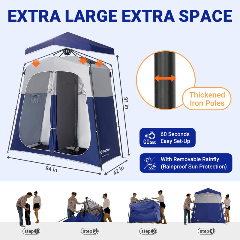 Load image into Gallery viewer, KingCamp Outdoor Shower Tents for Camping Portable Instant Pop Up Privacy Tent
