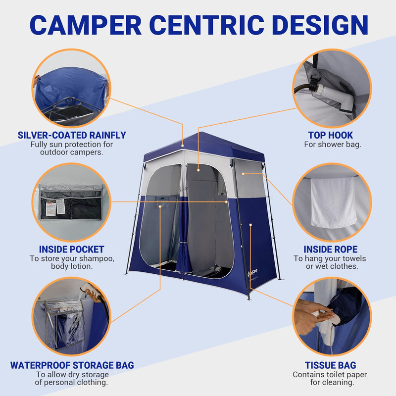 Load image into Gallery viewer, KingCamp Outdoor Shower Tents for Camping Portable Instant Pop Up Privacy Tent

