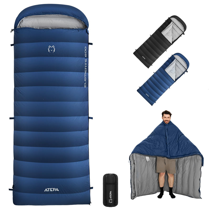 Load image into Gallery viewer, ATEPA ELEMENTS 600 Down Sleeping Bag Blue
