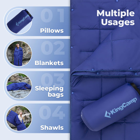 KingCamp Lightweight Camping Blanket Packable Blanket Water Repellent