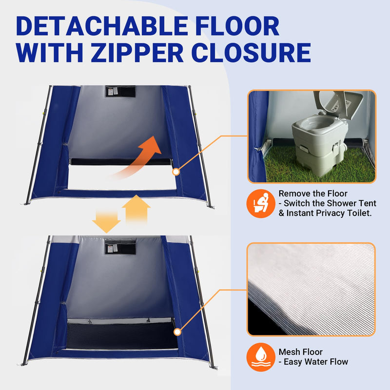 Load image into Gallery viewer, KingCamp Outdoor Shower Tents for Camping Portable Instant Pop Up Privacy Tent
