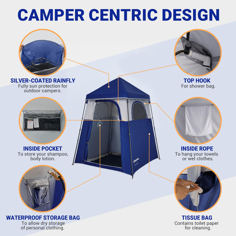 Load image into Gallery viewer, KingCamp Outdoor Shower Tents for Camping Portable Instant Pop Up Privacy Tent
