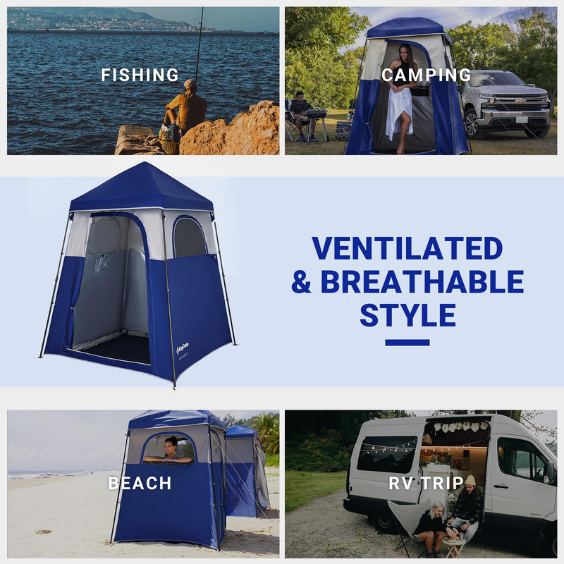 Load image into Gallery viewer, KingCamp Outdoor Shower Tents for Camping Portable Instant Pop Up Privacy Tent
