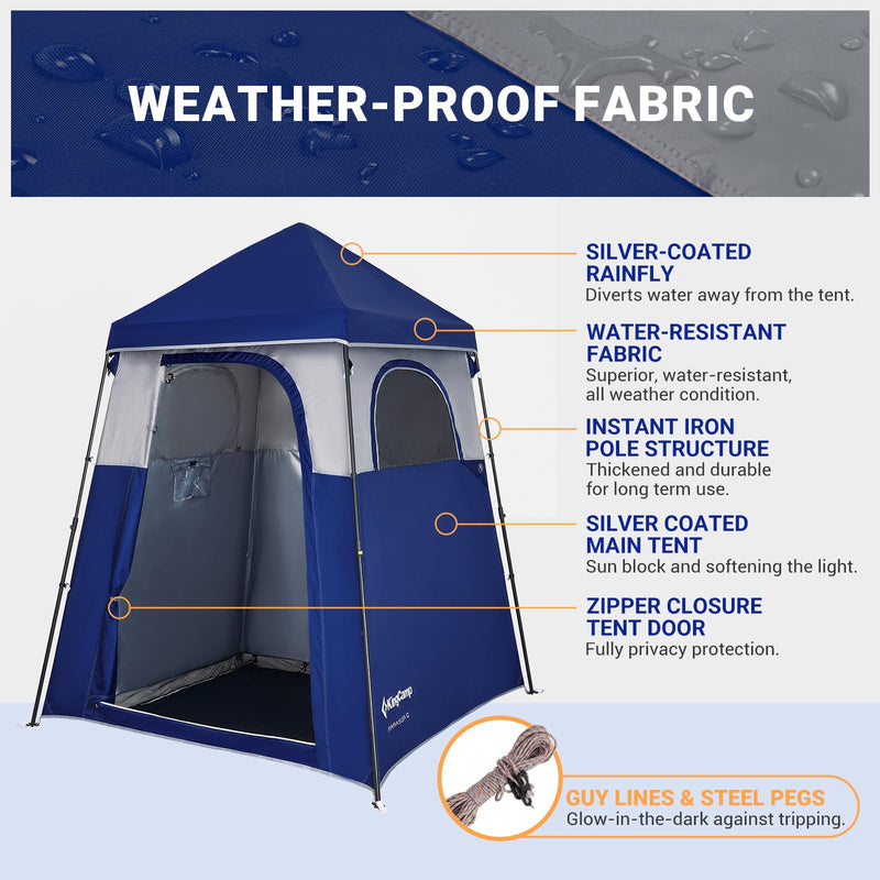 Load image into Gallery viewer, KingCamp Outdoor Shower Tents for Camping Portable Instant Pop Up Privacy Tent
