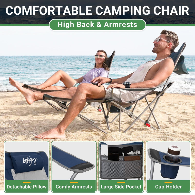 Load image into Gallery viewer, WEJOY FOLDING RECLINER CHA Folding Chair Navy
