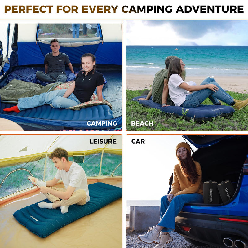 Load image into Gallery viewer, KingCamp Ergonomic High-Low Inflatable Sleeping Pad
