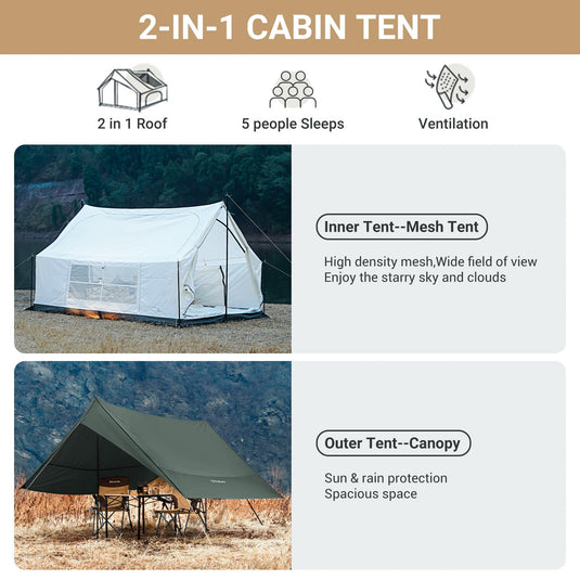 KingCamp Mountain In C2 Double-Layer House Tent
