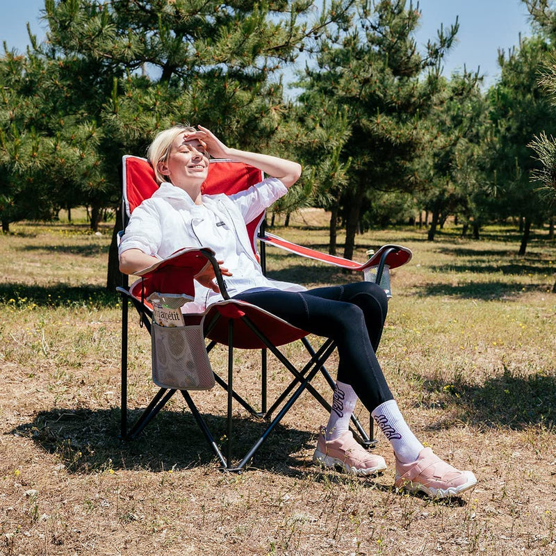 Load image into Gallery viewer, KingCamp Extra-Large Folding Camping Chair with Durable Non-Slip Foot Cover
