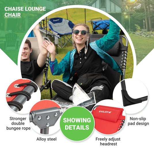 WEJOY 3-Folding Steel Cot Red