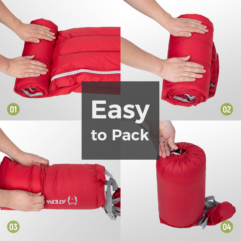 Load image into Gallery viewer, ATEPA Ultralight  Down Sleeping Bag Filling 300g White Duck Down Easy to Pack
