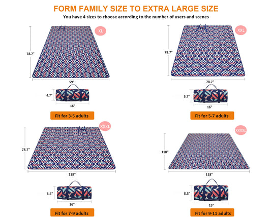 KingCamp ARIEL Picnic Rug Travel and Picnic Blanket