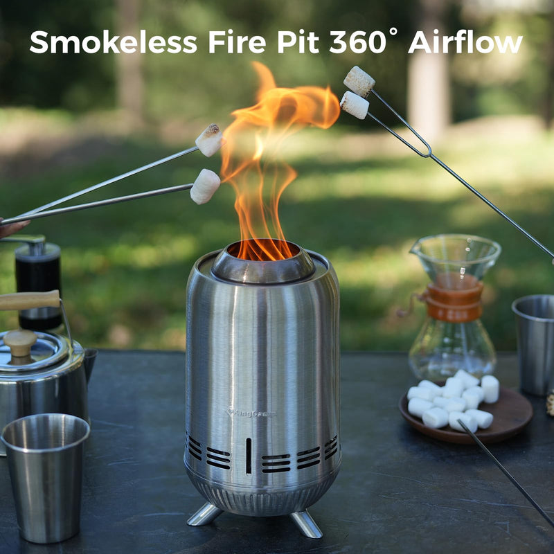 Load image into Gallery viewer, KingCamp Tornado Tabletop Fire Pit with Stand
