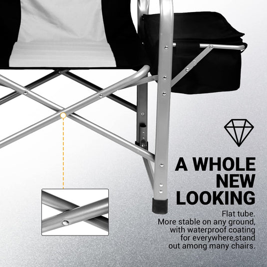 KingCamp Camping Directors Chair with Cooler Bag and Side Table