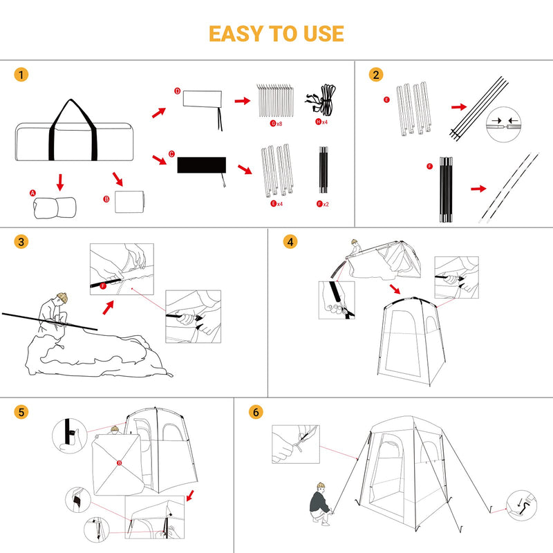 Load image into Gallery viewer, KingCamp MARASUSA Shower Tent 1 Room Privacy Shelter
