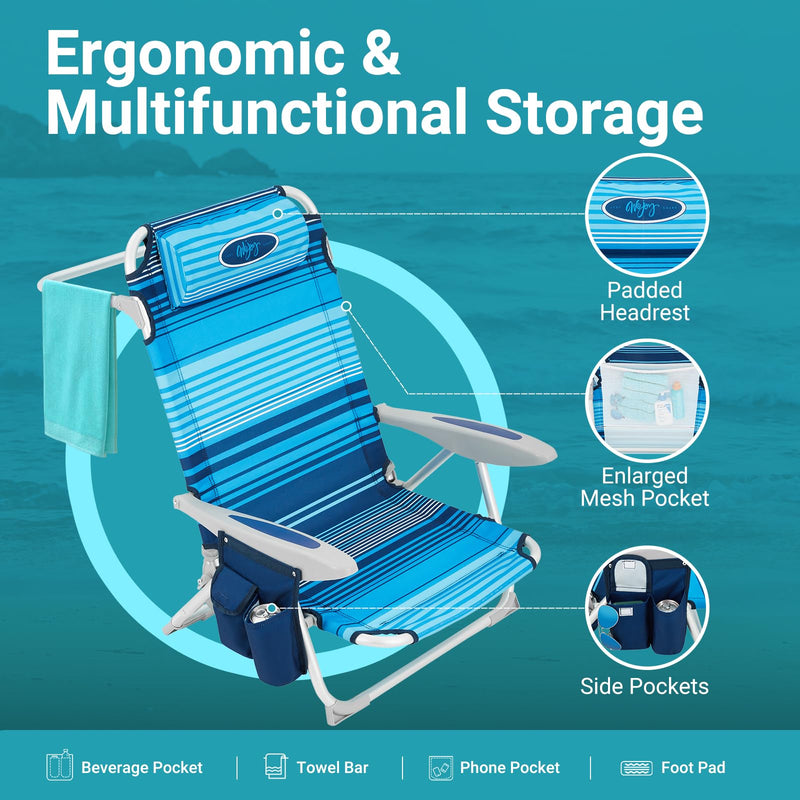 Load image into Gallery viewer, WEJOY Adjustable Beach Chair Set of 2 strips
