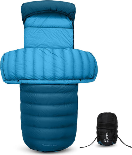 ATEPA 3-in-1 Backpacking Sleeping Bag Down Sleeping Bag 44.6°F to 10.4°F