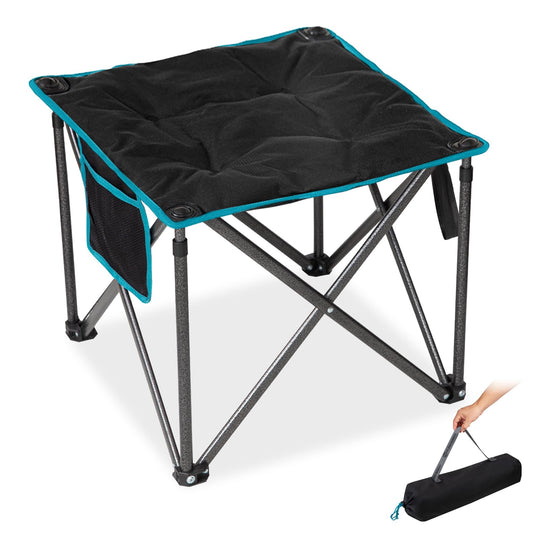FUNDANGO Oversized Camping Stool – 18.1" Wide Padded Seat, 400lb Capacity, Portable Foldable Stool for Fishing, Travel & Outdoor