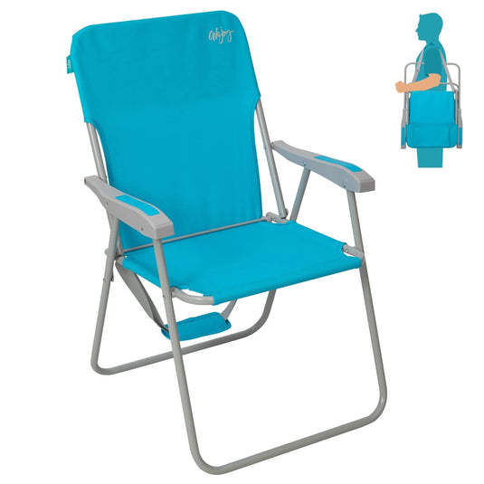 WEJOY High Back Beach Chairs with Hard Armrest