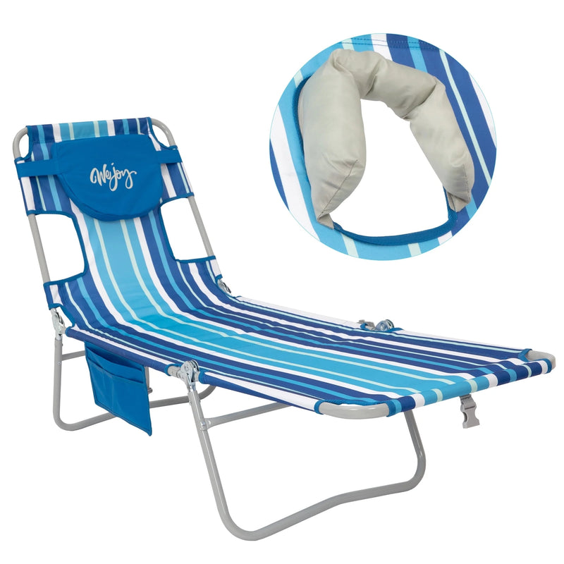 Load image into Gallery viewer, WEJOY Premium 5-Position Adjustable Chaise Lounge Tanning SunBathing Lounge Chair Striped
