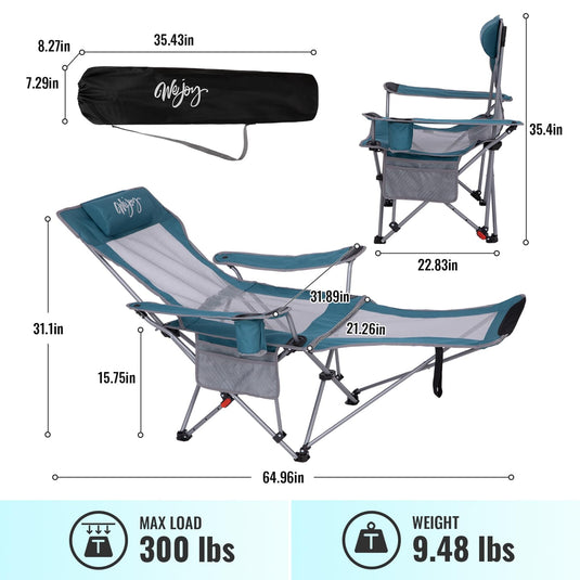 WEJOY 4-Position Reclining Camp Chair