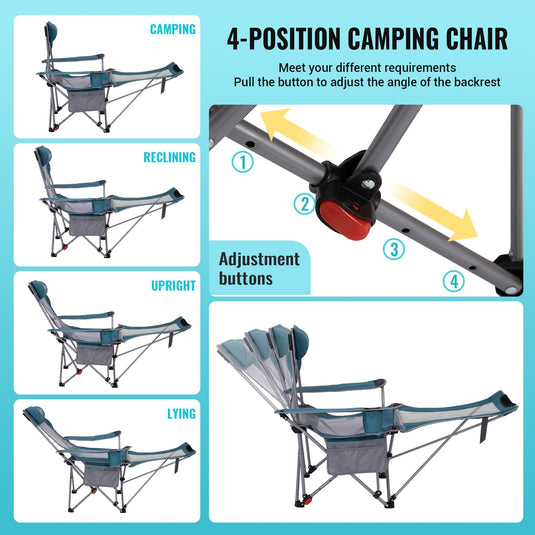 WEJOY 4-Position Reclining Camp Chair