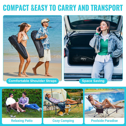 WEJOY 4-Position Reclining Camp Chair