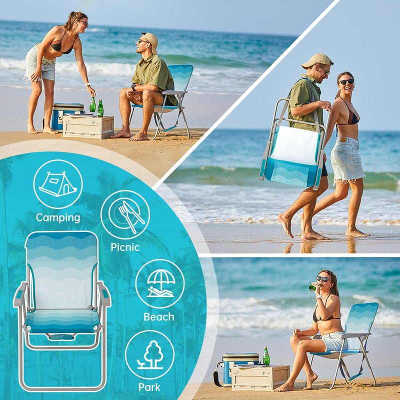 Load image into Gallery viewer, WEJOY Folding Beach Chair Outward Lawn Chair
