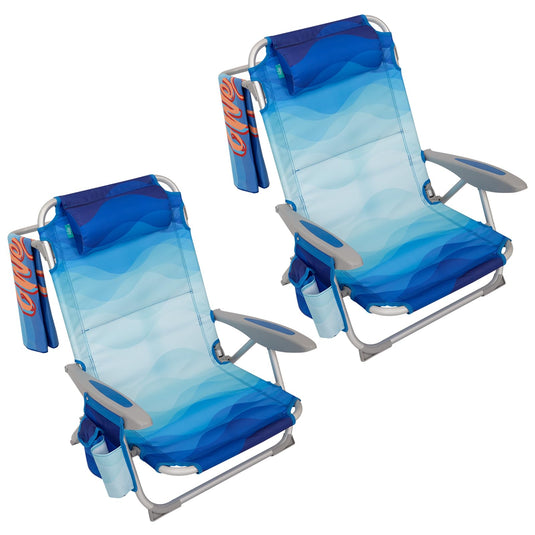 WEJOY Folding Beach Chair for Adults – 4-Position Adjustable