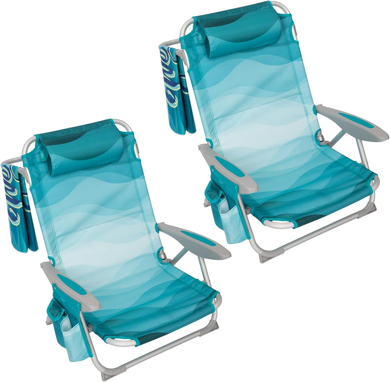 Load image into Gallery viewer, WEJOY Folding Beach Chair for Adults – 4-Position Adjustable
