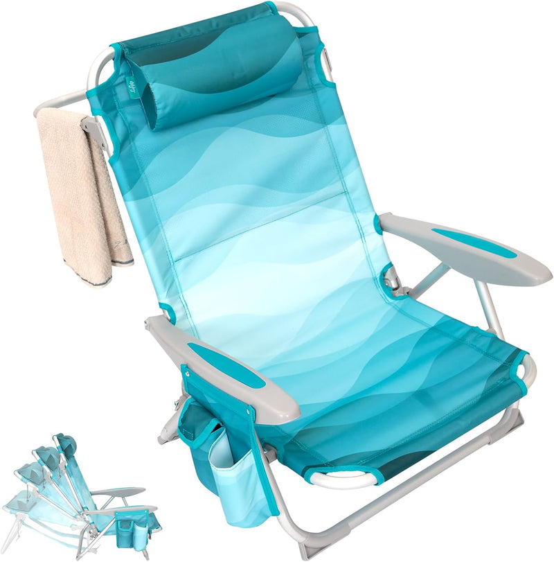 Load image into Gallery viewer, WEJOY Folding Beach Chair for Adults – 4-Position Adjustable
