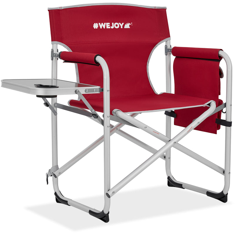 Load image into Gallery viewer, WEJOY Premium Director&#39;s Camping Chair – Heavy Duty 264lb Capacity with Side Table &amp; Umbrella Holder
