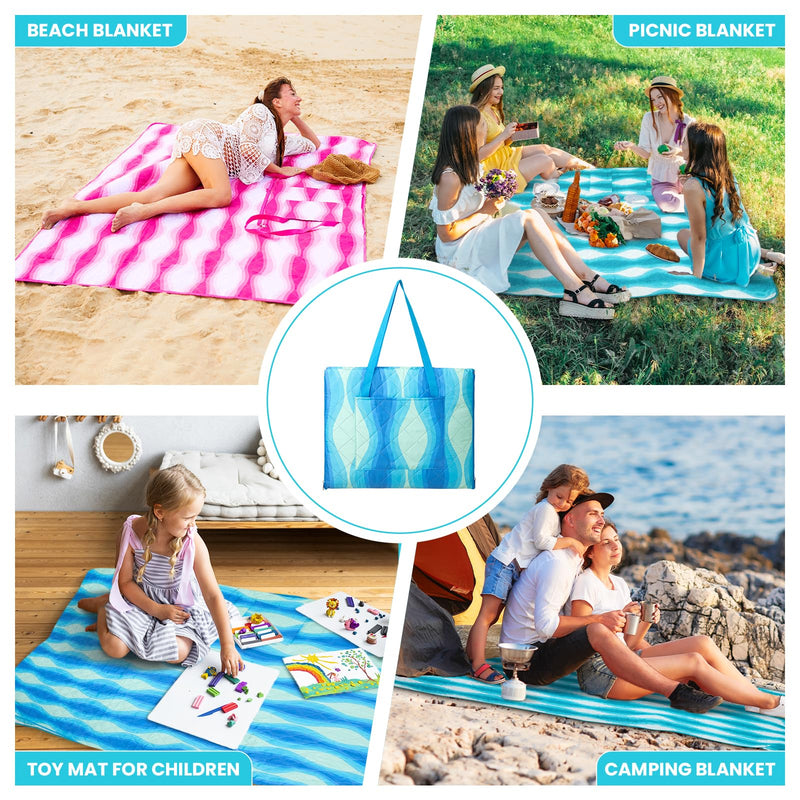 Load image into Gallery viewer, WEJOY Waterproof Picnic Blanket – Sandproof Beach Mat for 4 Adults
