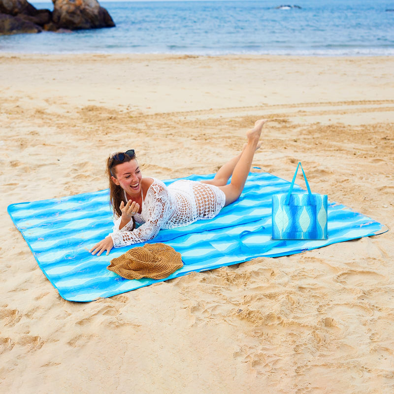 Load image into Gallery viewer, WEJOY Waterproof Picnic Blanket – Sandproof Beach Mat for 4 Adults
