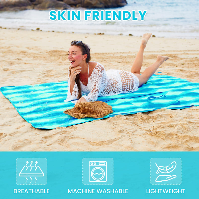 Load image into Gallery viewer, WEJOY Waterproof Picnic Blanket – Sandproof Beach Skin Friendly Mat for 4 Adults
