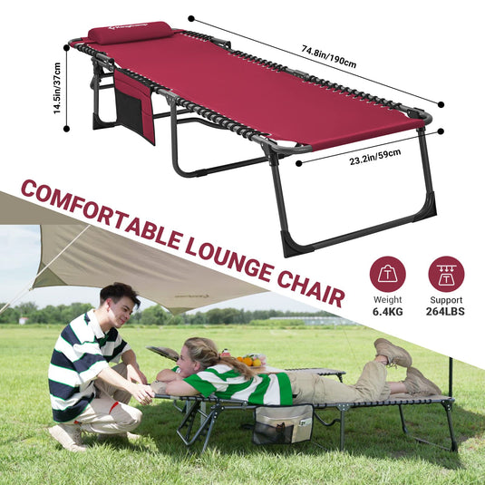KingCamp BERLIN Classic Adjustable Cot Lounge Chair