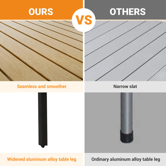 KingCamp Aluminum Roll Up Camping Foldable Table