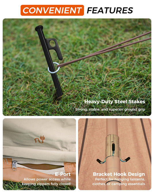 KingCamp KHAN 400 Canvas Bell Tents