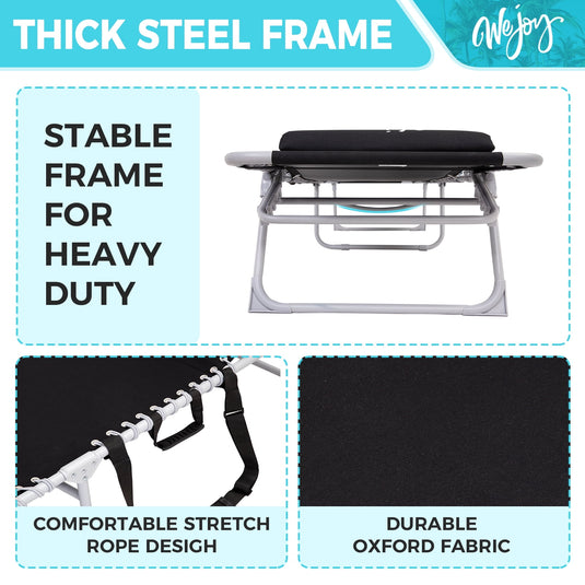 WEJOY Classic Lounge Chair Plus Beach Chair