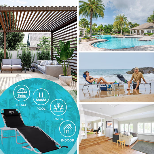 WEJOY Classic Lounge Chair Plus Beach Chair