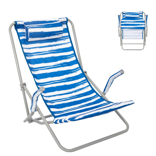 WEJOY High Back Beach Chair With Padded Headrest