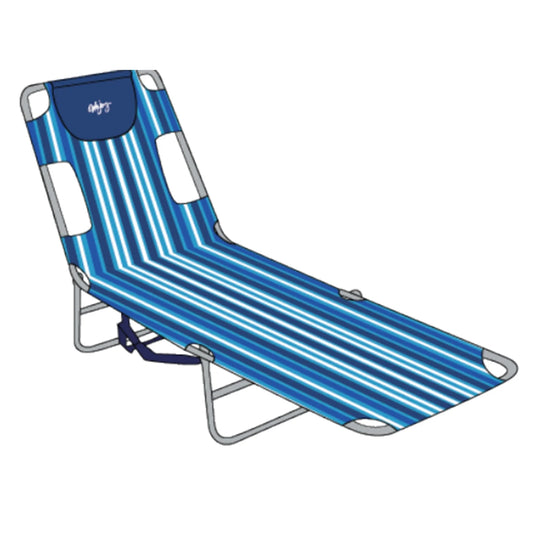 WEJOY Folding Adjustable Back Fabric Beach Lounger