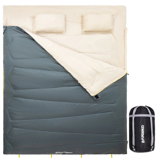 FUNDANGO COMFORT 200D Double Sleeping Bag with Hood