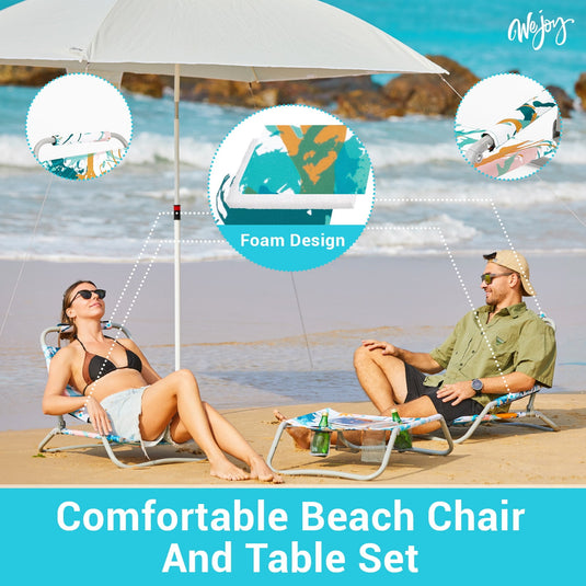 WEJOY Fully Folding Table and Chair Set