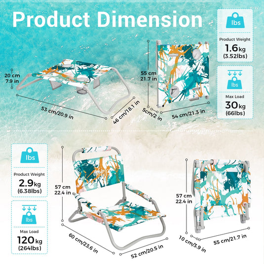 WEJOY Fully Folding Table and Chair Set
