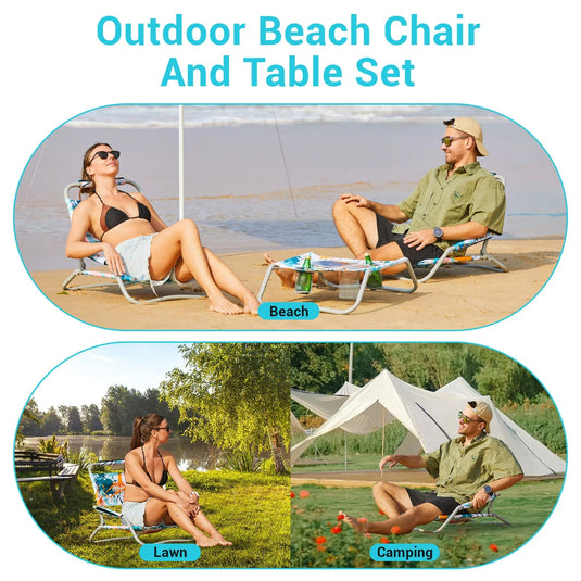 WEJOY Fully Folding Table and Chair Set