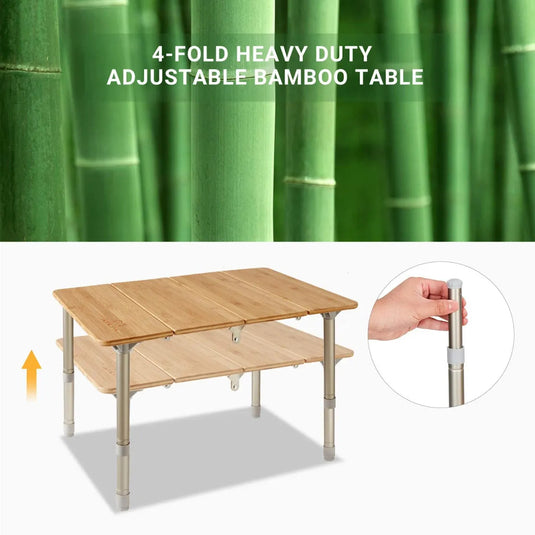 ATEPA BAMBOO 4-Folded Bamboo Table