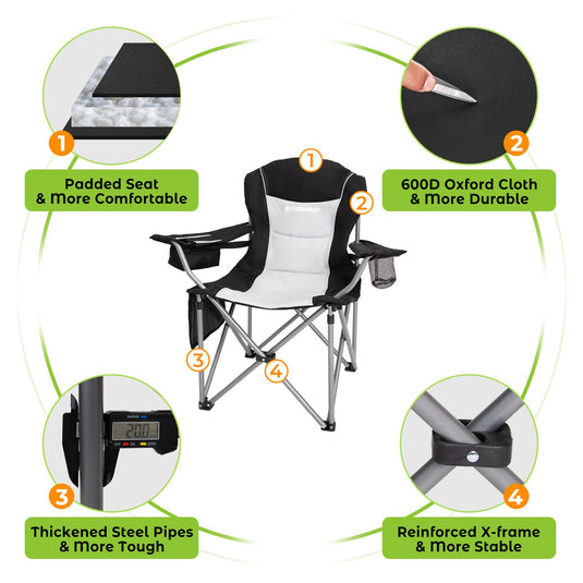 FUNDANGO Comfort Armschair Oversized Camping Chair