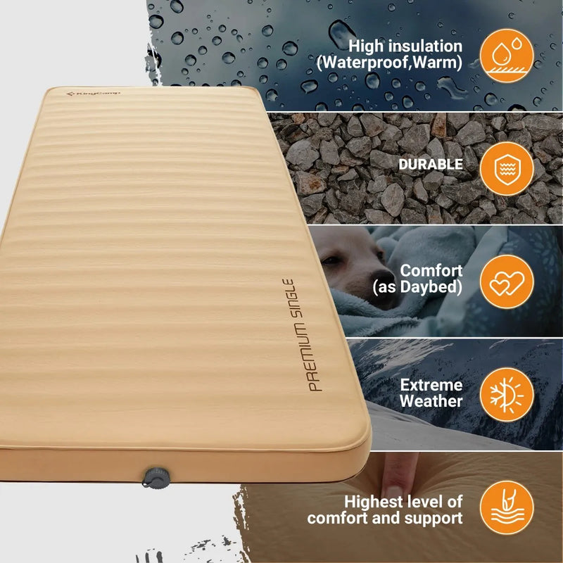Load image into Gallery viewer, KingCamp PREMIUM SINGLE Self Inflating Sleeping Pad
