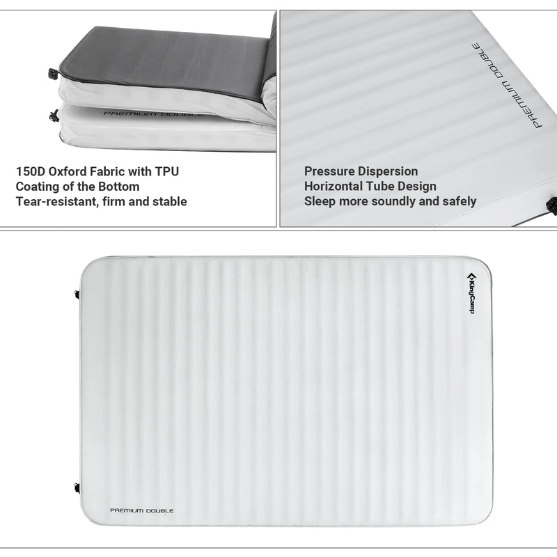 Load image into Gallery viewer, KingCamp PREMIUM Double 7.5 cm Thick Self-Inflating Camping Mattress R Value 7.5
