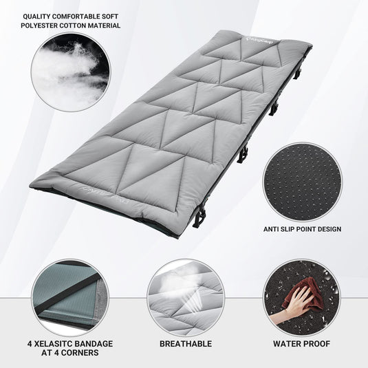 KingCamp Lightweight Cot Mat Camping Sleeping Pad Grey